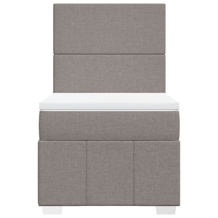 Giroletto a Molle con Materasso Tortora 90x190 cm in Tessuto