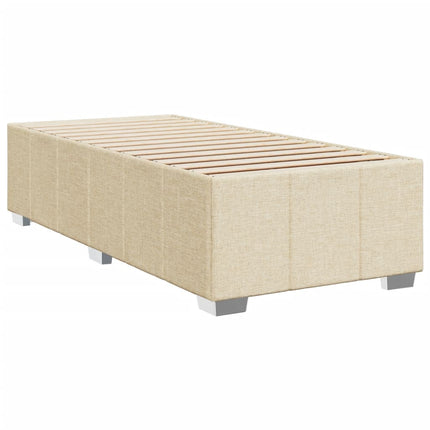 Giroletto a Molle con Materasso Crema 90x190 cm in Tessuto