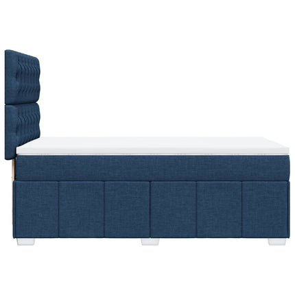 Giroletto a Molle con Materasso Blu 90x190 cm in Tessuto