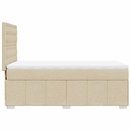 Giroletto a Molle con Materasso Crema 90x200 cm inTessuto