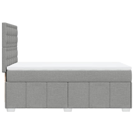Giroletto a Molle con Materasso Grigio Chiaro100x200 cm Tessuto