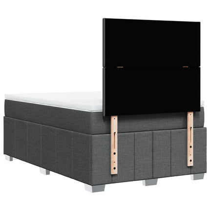 Giroletto a Molle con Materasso Grigio Scuro 120x190cm Tessuto