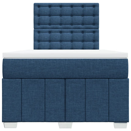 Giroletto a Molle con Materasso Blu 120x190 cm in Tessuto