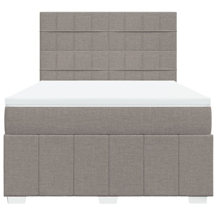 Giroletto a Molle con Materasso Tortora 160x200 cm in Tessuto