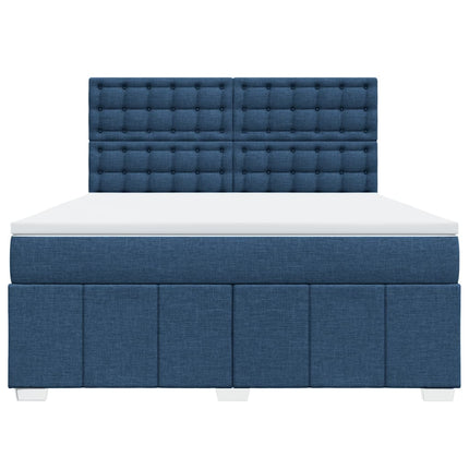 Giroletto a Molle con Materasso Blu 180x200 cm in Tessuto