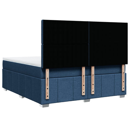 Giroletto a Molle con Materasso Blu 180x200 cm in Tessuto