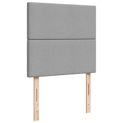 Giroletto a Molle con Materasso Grigio Chiaro 90x190 cm Tessuto