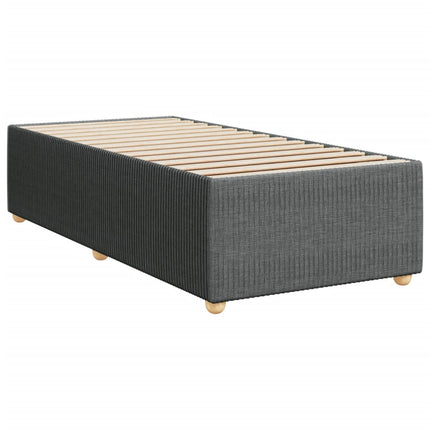 Giroletto a Molle con Materasso Grigio Scuro 90x190 cm Tessuto