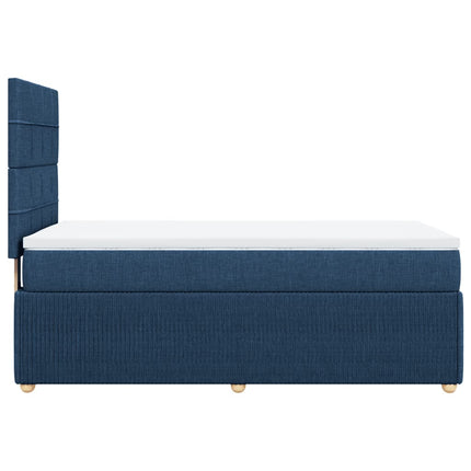 Giroletto a Molle con Materasso Blu 90x190 cm in Tessuto