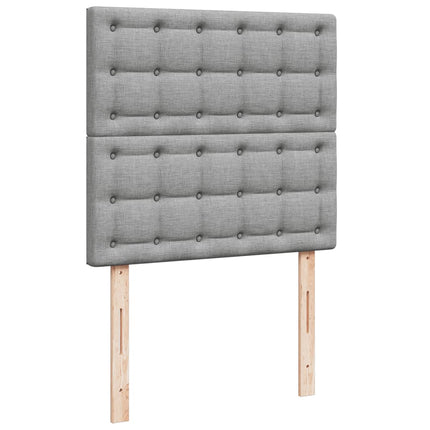 Giroletto a Molle con Materasso Grigio Chiaro100x200 cm Tessuto