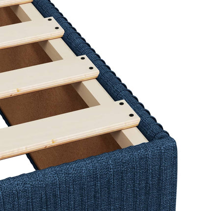 Giroletto a Molle con Materasso Blu 120x190 cm in Tessuto