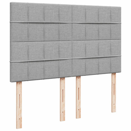 Giroletto a Molle con Materasso Grigio Chiaro 140x190cm Tessuto