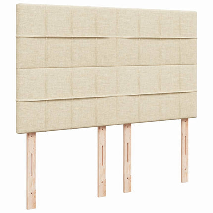 Giroletto a Molle con Materasso Crema 160x200 cm in Tessuto