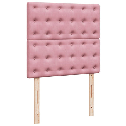 Giroletto a Molle con Materasso Rosa 90x200 cm in Velluto