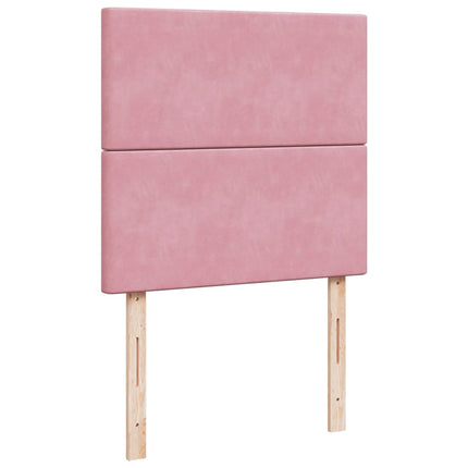 Giroletto a Molle con Materasso Rosa 100x200 cm in Velluto
