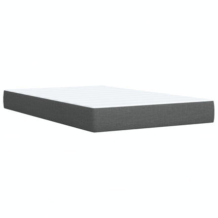 Giroletto a Molle con Materasso Grigio Scuro 120x190cm Tessuto