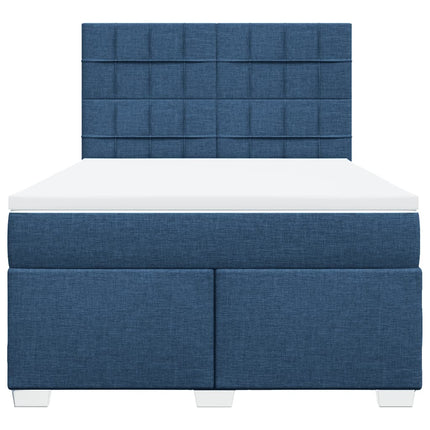 Giroletto a Molle con Materasso Blu 140x190 cm in Tessuto