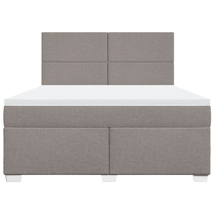 Giroletto a Molle con Materasso Tortora 180x200 cm in Tessuto