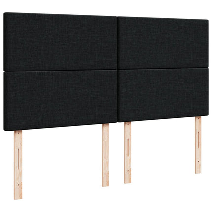 Giroletto a Molle con Materasso Nero 200x200 cm in Tessuto
