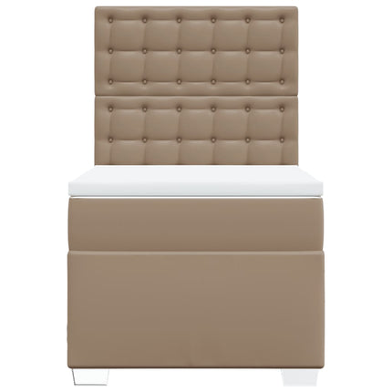 Giroletto a Molle con Materasso Cappuccino 80x200 cm Similpelle