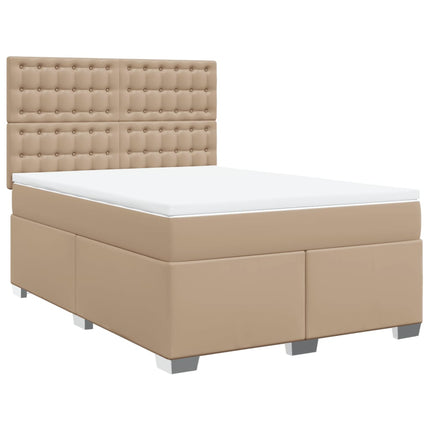 Giroletto a Molle con Materasso Cappuccino 140x190cm Similpelle