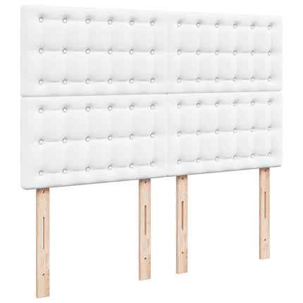 Giroletto a Molle con Materasso Bianco 160x200 cm in Similpelle