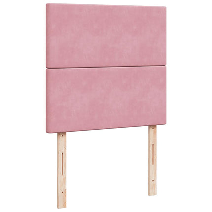 Giroletto a Molle con Materasso Rosa 90x190 cm in Velluto