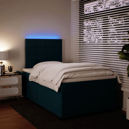 Giroletto a Molle con Materasso Blu 120x190 cm in Velluto