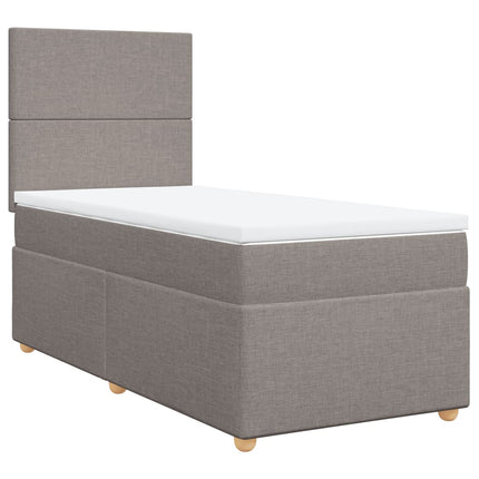 Giroletto a Molle con Materasso Tortora 90x190 cm in Tessuto