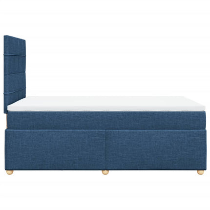 Giroletto a Molle con Materasso Blu 120x190 cm in Tessuto