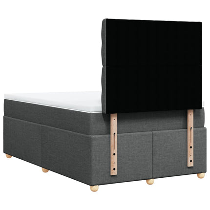 Giroletto a Molle con Materasso Grigio Scuro 120x190cm Tessuto
