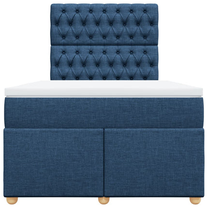 Giroletto a Molle con Materasso Blu 120x190 cm in Tessuto