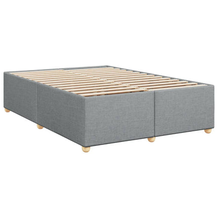 Giroletto a Molle con Materasso Grigio Chiaro 140x200cm Tessuto