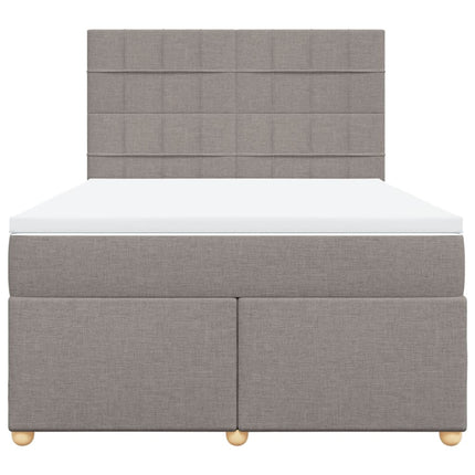 Giroletto a Molle con Materasso Tortora 160x200 cm in Tessuto
