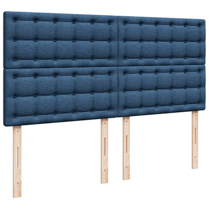 Giroletto a Molle con Materasso Blu 200x200 cm in Tessuto