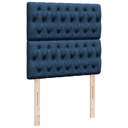Giroletto a Molle con Materasso Blu 90x190 cm in Tessuto