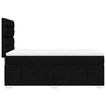 Giroletto a Molle con Materasso Nero 100x200 cm in Tessuto