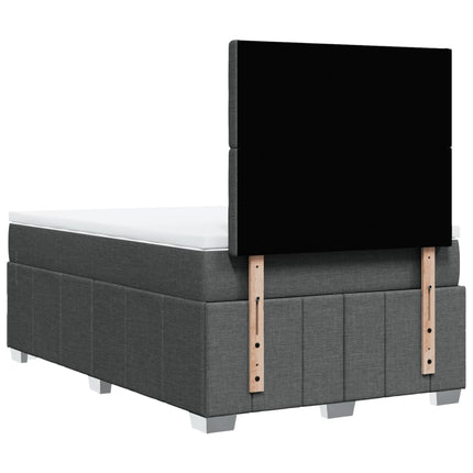 Giroletto a Molle con Materasso Grigio Scuro 120x190cm Tessuto