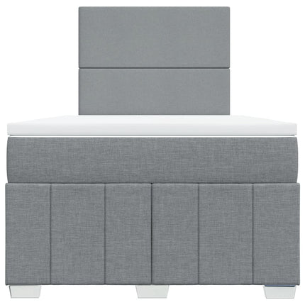 Giroletto a Molle con Materasso Grigio Chiaro 120x200cm Tessuto