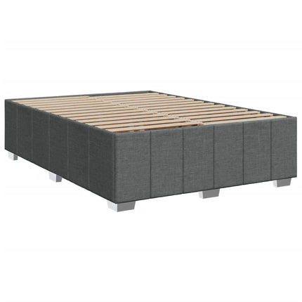 Giroletto a Molle con Materasso Grigio Scuro 160x200 cm Tessuto