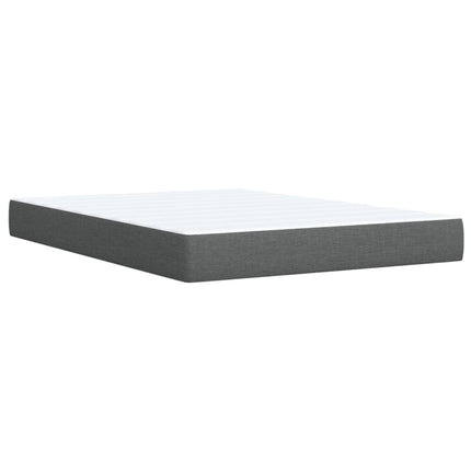Giroletto a Molle con Materasso Grigio Scuro 160x200 cm Tessuto