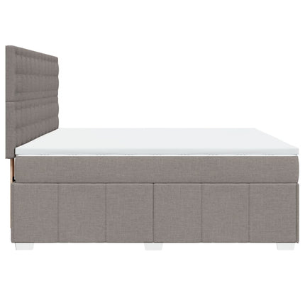 Giroletto a Molle con Materasso Tortora 180x200 cm in Tessuto