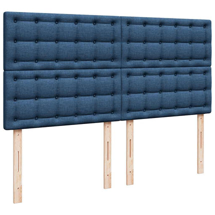 Giroletto a Molle con Materasso Blu 200x200 cm in Tessuto