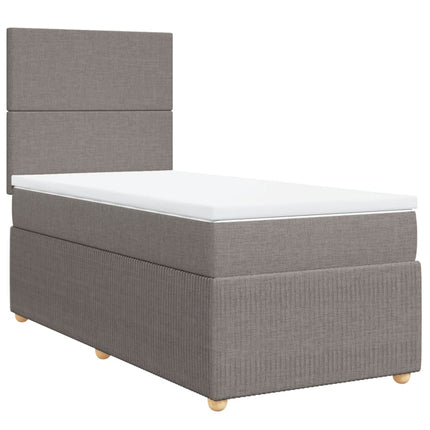 Giroletto a Molle con Materasso Tortora 90x190 cm in Tessuto