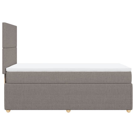 Giroletto a Molle con Materasso Tortora 90x190 cm in Tessuto