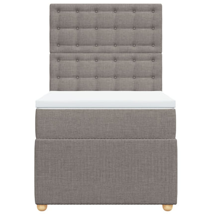 Giroletto a Molle con Materasso Tortora 90x190 cm in Tessuto