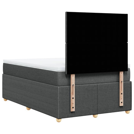 Giroletto a Molle con Materasso Grigio Scuro 120x190cm Tessuto