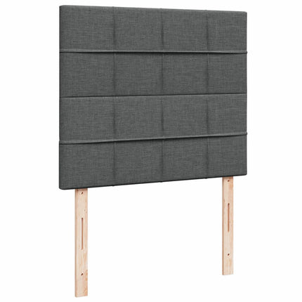 Giroletto a Molle con Materasso Grigio Scuro 120x190cm Tessuto