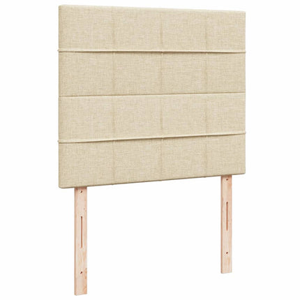 Giroletto a Molle con Materasso Crema 120x190 cm in Tessuto