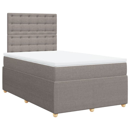 Giroletto a Molle con Materasso Tortora 120x190 cm in Tessuto